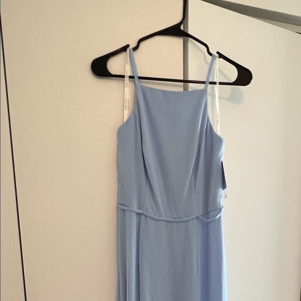 Baby blue bridesmaids dress from David’s bridal